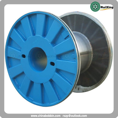 China Enhanced metal flange process spool metal cable puller wire drum bobbin supplier