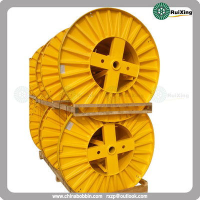 China Large size reel with flanges obtained from corrugated plate Steel drums for cables, wires supplier